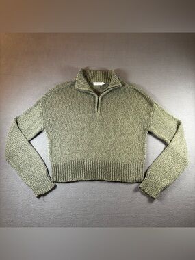 Harper Heritage green quarter zip jumper Size S